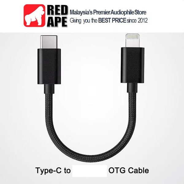 Fiio LT-LT1,Type-C to iP OTG Cable: to Connect BTR5 BTR3K Q3 Q5S-TC Cable (LTLT1, LT LT1)