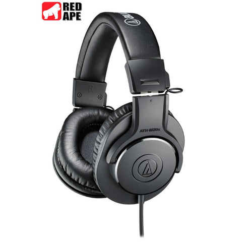 Audio Technica ATH-M20x, Closed Back Monitoring Headphones: Professional Over-Ear Design Headphone (M 20x)