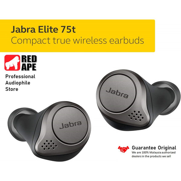 Jabra Elite 75t, True Wireless Earbuds: 28 Hours Battery Life TWS (Elite 75t)