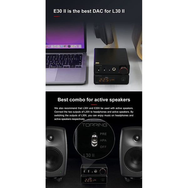 Topping L30 ii, Power Amplifier: Ultra Low Noise with NFCA Modules UHGF Technology AMP (L30 2)