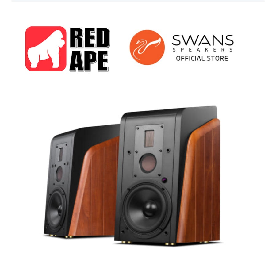 Hivi Swan Speakers M300 MK II Powered Bookshelf Speakers 240W RMS - Cat Eye Tweeter and 6.5 Inch Woofer