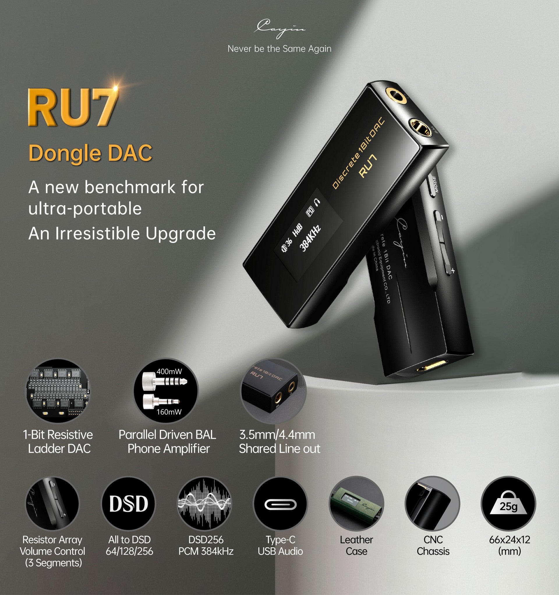 Cayin RU7 R2R USB DAC/AMP Dongle