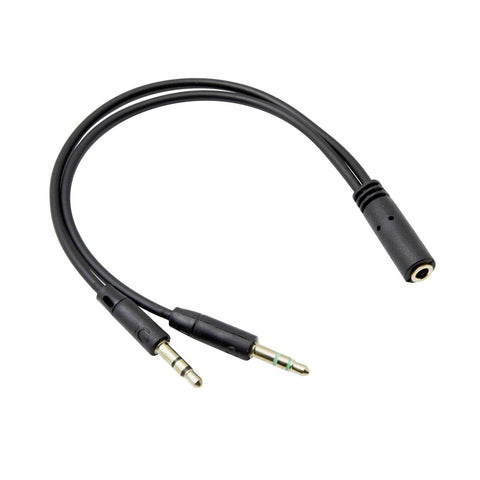 Y Audio Splitter Aux Audio Cable Pc Headphone Earphone Mic Jack 3.5mm 2 in 1