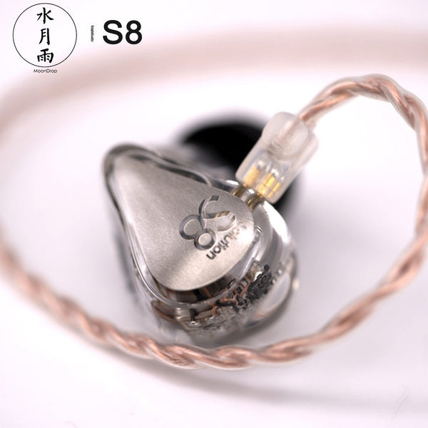 Moondrop S8 8 BA Balance Armature Drivers IEM In-ear Monitor Earphone with Detachable Cable Knowles Drivers