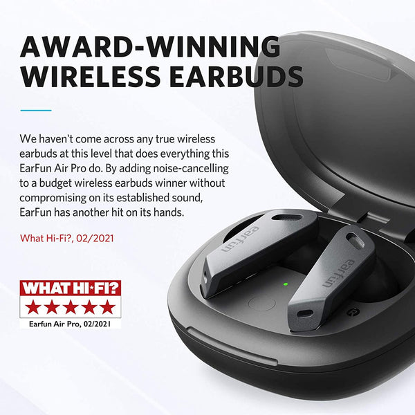 EarFun Air Pro, True Wireless Earbuds: With Hybrid Active Noise Cancellation, Wireless Bluetooth Earphone TWS (Air Pro)