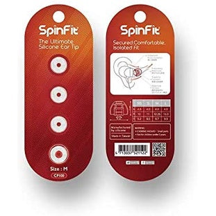 SpinFit CP100, Silicone Replacement Eartips (1 or 2 Pairs): for In-Ear Monitors Patented Silicone Ear Tips (CP 100)