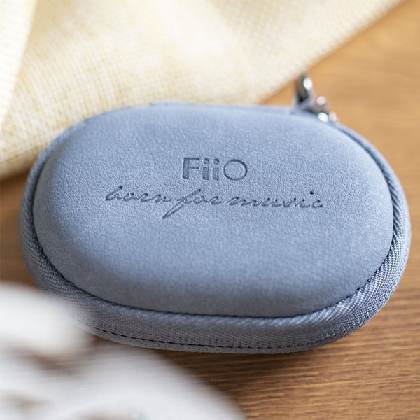 FiiO HB2, Portable Leather Storage Case: for Earphone Accessories Mini Protective Travel Casing Bag (HB 2)