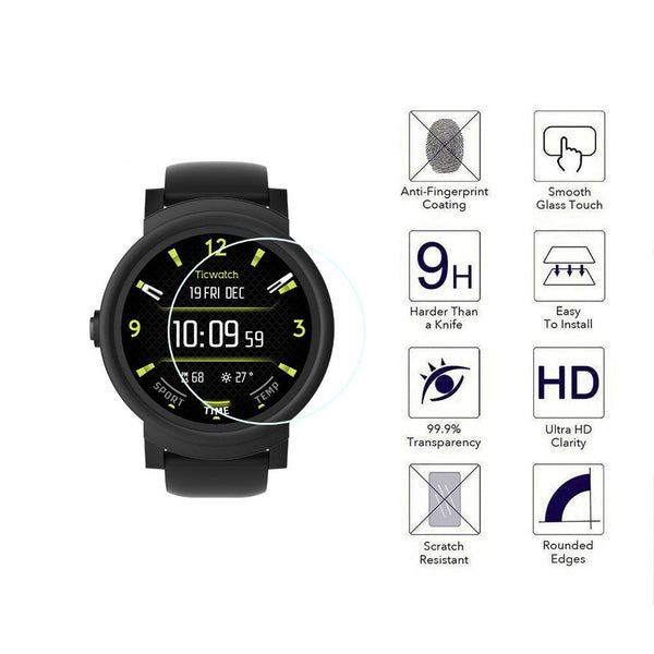 9H Tempered Glass, Screen Protector Film: For Ticwatch Pro, Anti-Explosion Protection (Tempered Glass)