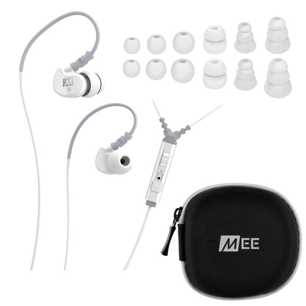 MEE Audio M6P, In-Ear Monitors: Sport-Fi with Memory Wire, Microphone, and Volume Control Earphones IEM (M6P)