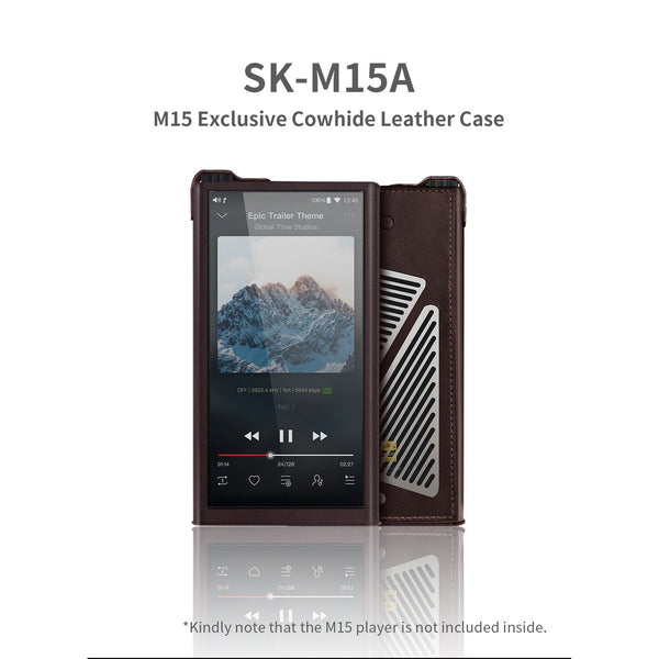 FiiO SK-M15A Protective Leather Cover Case: Exclusive Cowhide Casing for M15 MP3 Player (SKM15A, SK M15A)