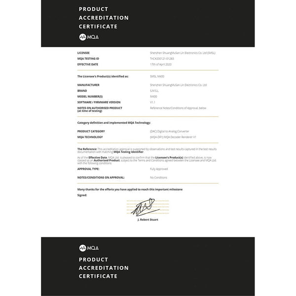 SMSL M400, Desktop Digital-to-Analog Converter: MQA Certified Fully Balanced AptX-HD Bluetooth 5.0 DAC (M 400)