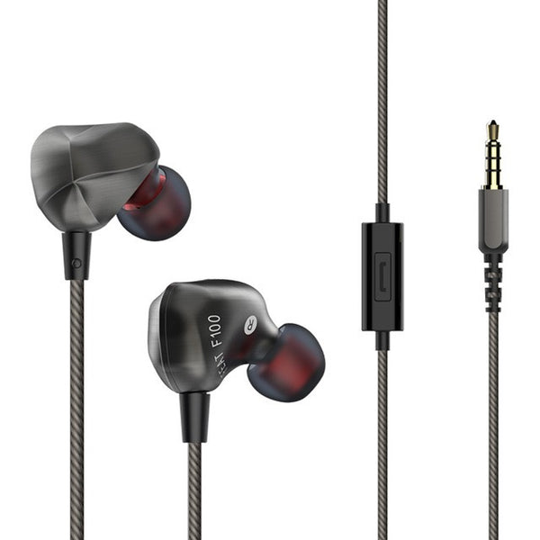 Auglamour F100, Dynamic In-Ear Monitors: Metal HiFi Bass Sport Earphones IEM (F 100).