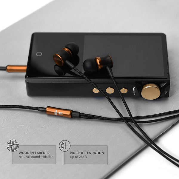 Meze 12 Classics V2, In-Ear Monitors: Premium High Fidelity Wooden Earphones, Gunmetal IEM