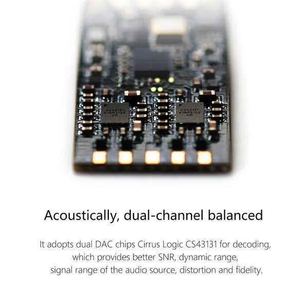 ddHifi TC44C, Portable Dongle DAC and Amplifier: Balanced 4.4mm and 3.5mm Outputs (TC44C)