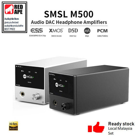 SMSL M500, USB DAC & Headphone Amplifier: ES9038PRO 32bit 768kHz DSD512 DAC/AMP (M 500)