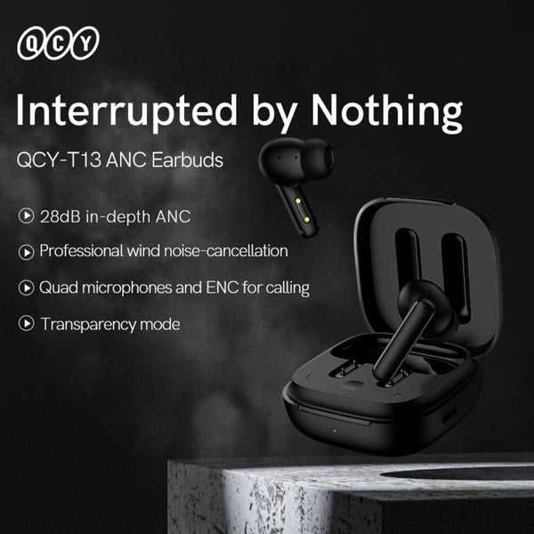 QCY T13 ANC, True Wireless Earbuds: Bluetooth 5.328dB in-depth ANC and Transparency Mode TWS