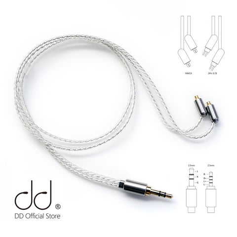 DDHifi BC50B, In-Ear Monitors Upgrade Cable (50cm): Available in 2.5mm and MMCX 2pin 0.78 Replacement Cable (BC50B)