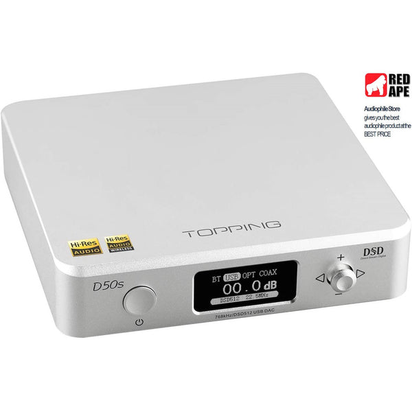 Topping D50S, Digital-to-Analog Converter: Bluetooth 5.0, ES9038Q2M, DSD512, 32Bit768kHz DAC (D 50S)