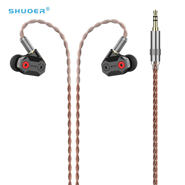 Shuoer Tape, In-Ear Monitors: Electrostatic Driver HiFi Earphones with Detachable MMCX Cable (IEM)