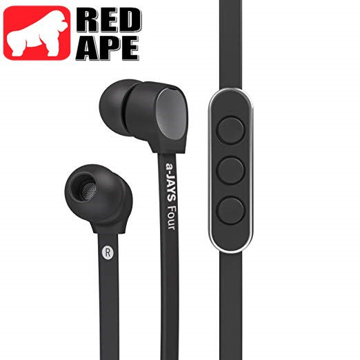 Jays A-Jays Four, Wired In-Ear Earphones: for Android & iP Devices Tangle-Free Wired Earphones (aJAYS Four)