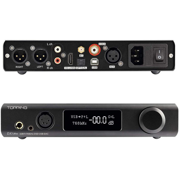 Topping DX7 Pro, DAC and Amplifier: ES9038Pro DAC, Bluetooth 5.0, 32Bit768kHz DAC/AMP (DX 7 Pro)