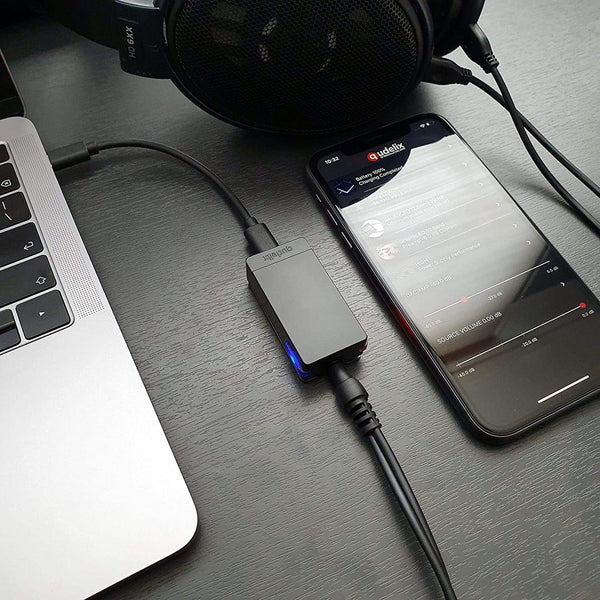 Qudelix 5K, Bluetooth USB DAC Headphone Amplifier: with LDAC, aptX Adaptive, aptX HD, AAC Dual ES9218p DAC/AMP