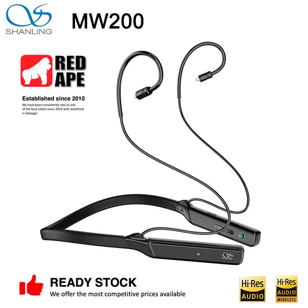 Shanling MW200, Bluetooth Adapter Neckband: LDAC/aptX DAC AKM 4377A, MMCX & 2pin 0.78mm (MW 200)