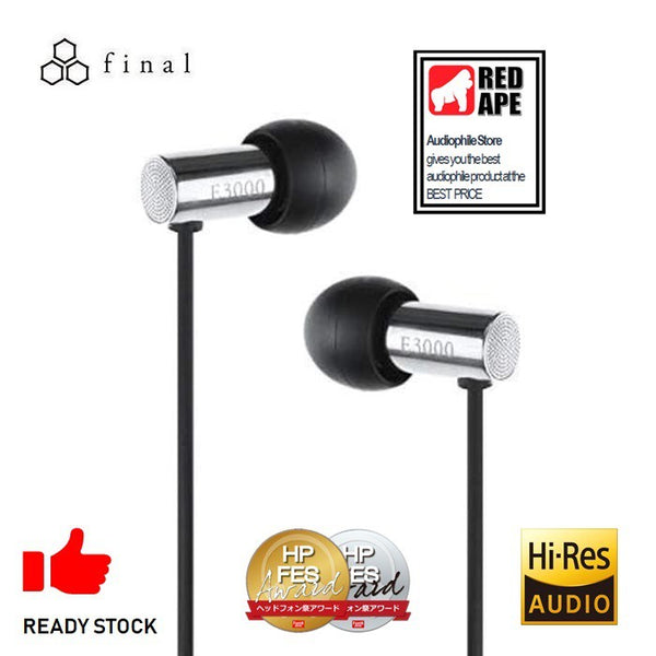 Final Audio E3000, Wired In-Ear Earbuds: Stainless Steel Casing, Natural Sound, Extended Bass (E 3000)