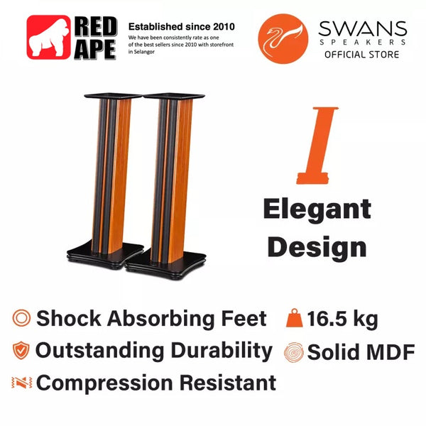 Hivi Swans ST3.1, Speaker Stands: Low-Resonance Satellite Stand for Bookshelf Speakers Stand (ST3.1)