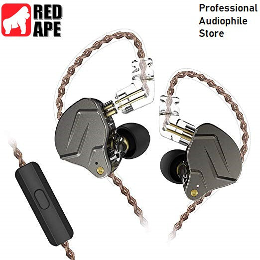 KZ ZSN Pro, In-Ear Monitors: 1BA+1DD Hybrid HiFi Bass Earphones with Microphone Earphones IEM