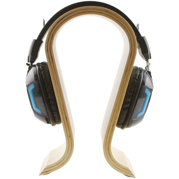 Premium Wooden Headphones Stand: For Headphones, Walnut Finish Headphone Stand