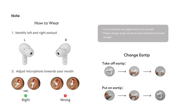 QCY T13, True Wireless Earbuds: Noise Cancelling, Deep Bass, Touch Control Ear Buds, HIFI Stereo 40H Playtime TWS