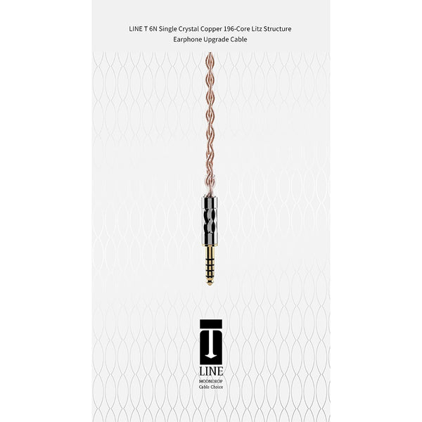 Moondrop LINE T 6N OCC Single Crystal Copper Earphone Upgrade Balance 4.4 Cable