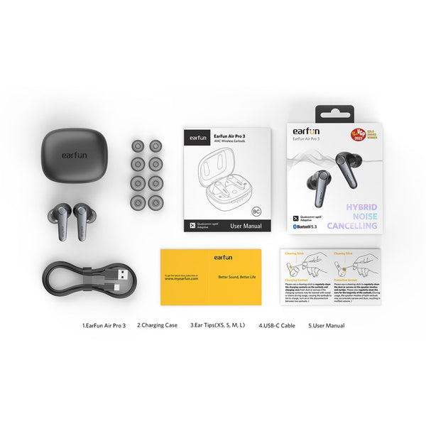 Earfun Air Pro 3, True Wireless Earbuds: ANC, Bluetooth 5.3 TWS (Air Pro 3)