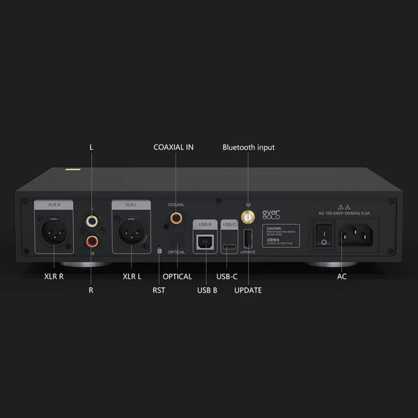 EverSolo DAC-Z8, Digital-to-Analog Converter: MQA Full Decoder ES9038Pro Bluetooth 5.0 DAC (DAC Z8, DACZ8)