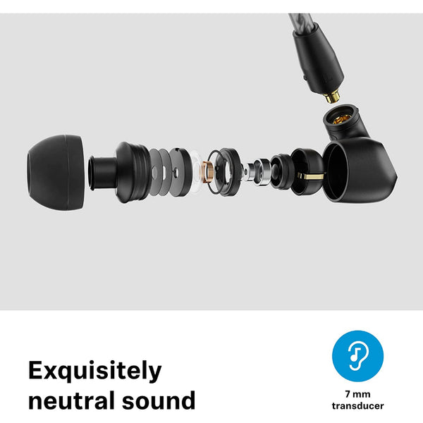 Sennheiser IE 200, In-Ear Monitors: TrueResponse Transducers, Neutral Sound, Impactful Bass Earphones IEM (IE 200)