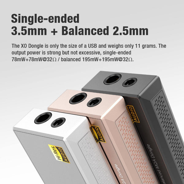 Hidizs XO, Portable Dongle DAC and Amplifier: with Balance 2.5 and 3.5mm Single-Ended & Balanced MQA USB DAC/AMP (XO)