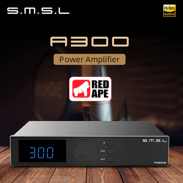 SMSL A300, Power Amplifier: Bluetooth 5.0, 2.1 Channel, 165W x 2, lass D, SDB Sound Effects HiFi AMP (A 300)