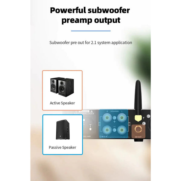 SMSL DA-9, Desktop Bluetooth Digital Amplifier: Bluetooth 5.0, aptX Decoding Power Amplifier AMP (DA 9, DA9)