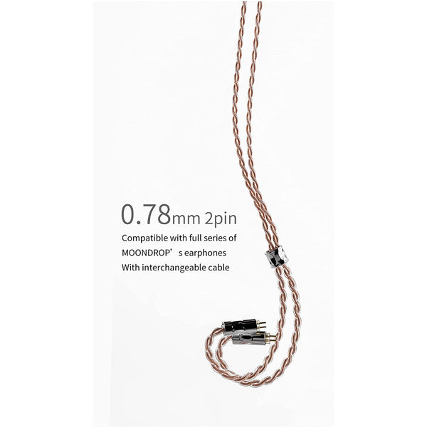 Moondrop LINE T 6N OCC Single Crystal Copper Earphone Upgrade Balance 4.4 Cable