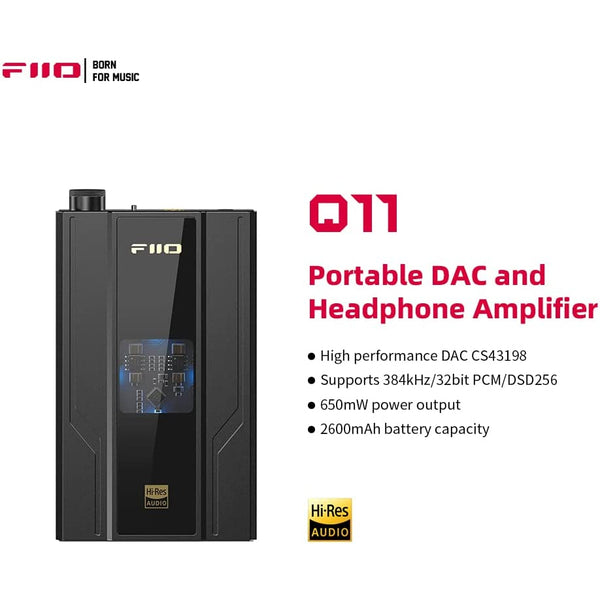 FiiO Q11, Portable DAC Headphone Amplifier: DAC/AMP with 3.5mm, 4.4mm Outputs DAC/AMP (Q 11)