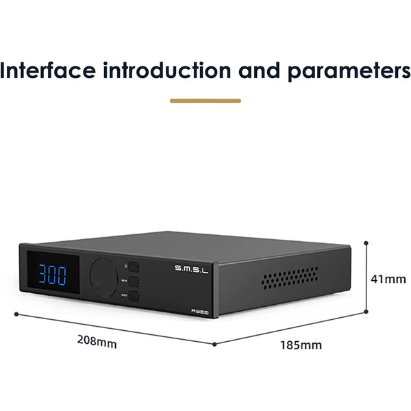 SMSL A300, Power Amplifier: Bluetooth 5.0, 2.1 Channel, 165W x 2, lass D, SDB Sound Effects HiFi AMP (A 300)