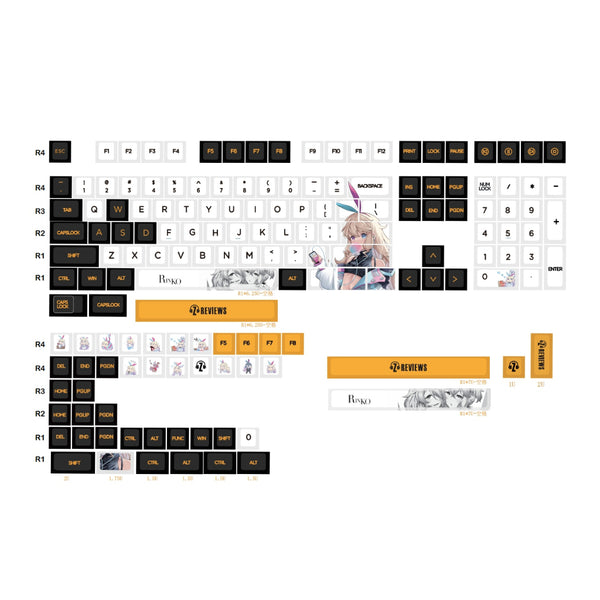 See Audio Rinko, Keycaps Set: 156 Cherry Profile Keyboard Keycaps (Rinko)