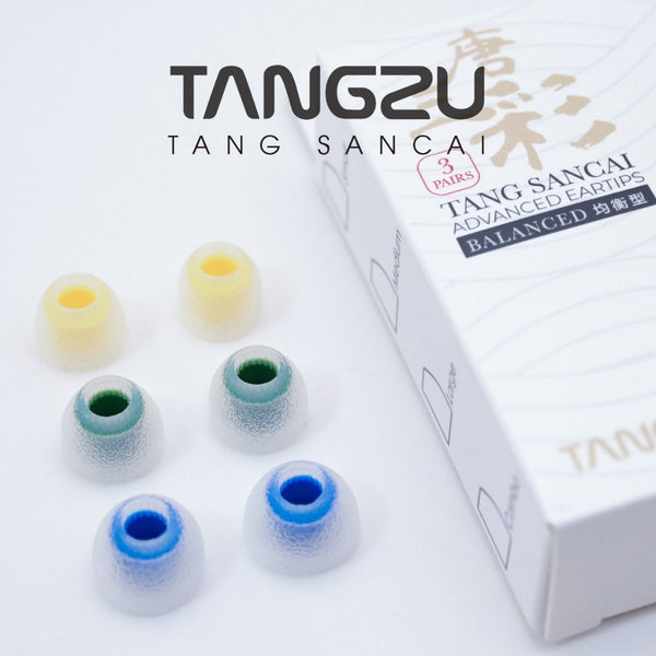 Tangzu Tang Sancai, Silicone Replacement Eartips (Balanced Version, 3 Pairs): for In-Ear Monitors (Tang San Cai)