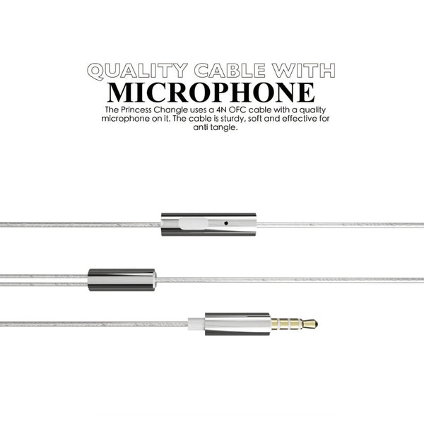 Tangzu Princess Changle, In-Ear Monitors with Microphone: Hifi in Ear Micro Dynamic Earphones IEM (Chang Le)