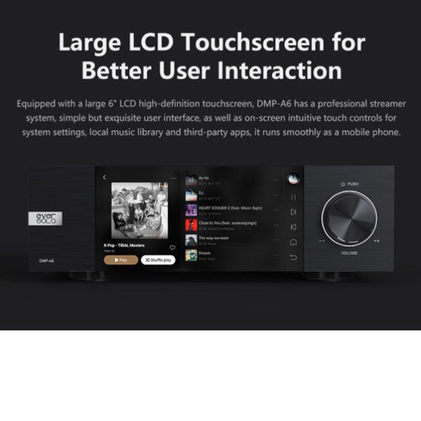 Eversolo DMP-A6, Android Streaming Digital-to-Analog Converter: for Hifi and HeadFi Streamer/DAC (DMP A6, DMPA6)