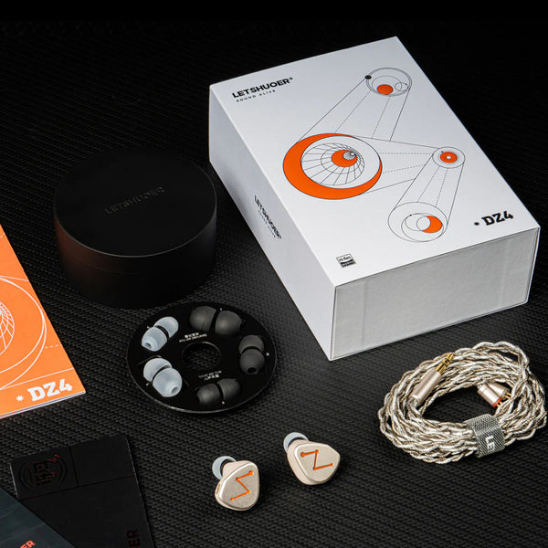 Letshuoer DZ4, In-Ear Monitors: Triple Dynamic Drivers, Single Passive Radiator Earphones IEM (DZ4)