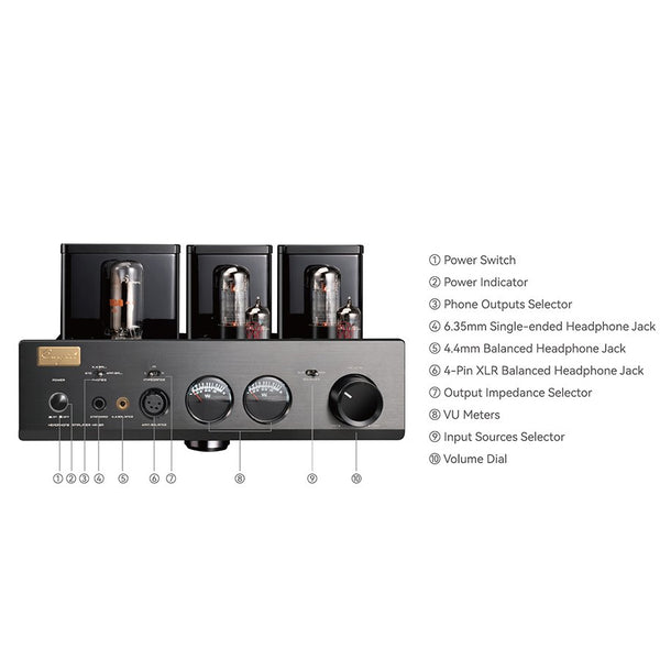 Cayin HA-3A, Headphone Amplifier: with Warm Sound Signature Tube Amplifier (HA 3A, HA3A)