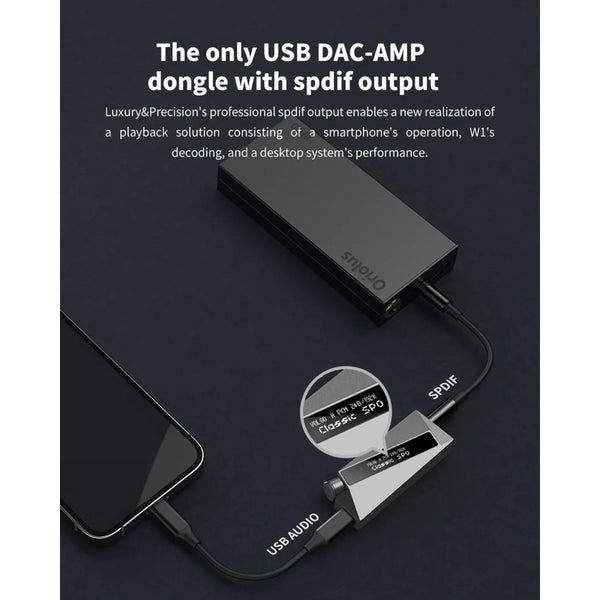 Luxury Precision W4W4ex, Dongle DAC and Amplifier: 3.5mm, 4.4mm and SPDIF USB Portable DAC/AMP (W4, W4ex)