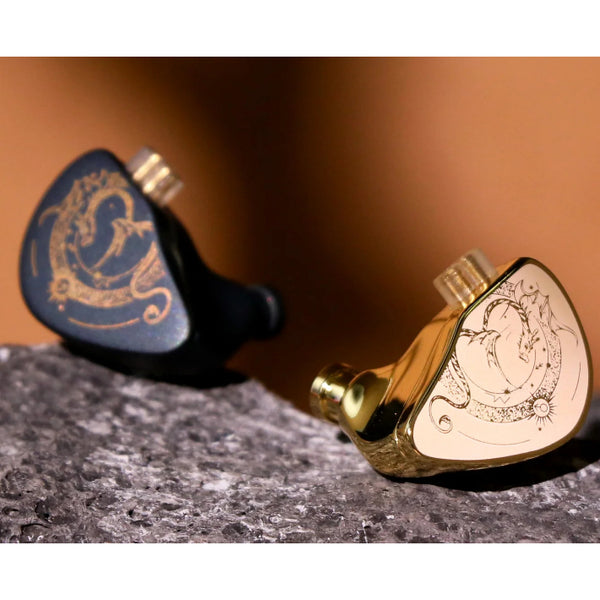 Blon x HBB Z300, In-Ear Monitors: with Zinc Alloy Casing, Dragon Pattern Faceplate Earphones IEM (Z300)